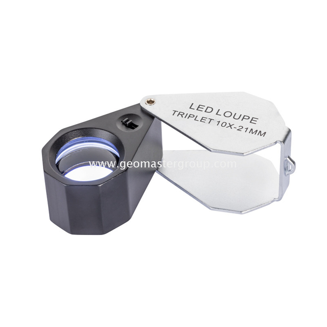 Cam UV/Beyaz LED Büyüteç (10x,21mm)