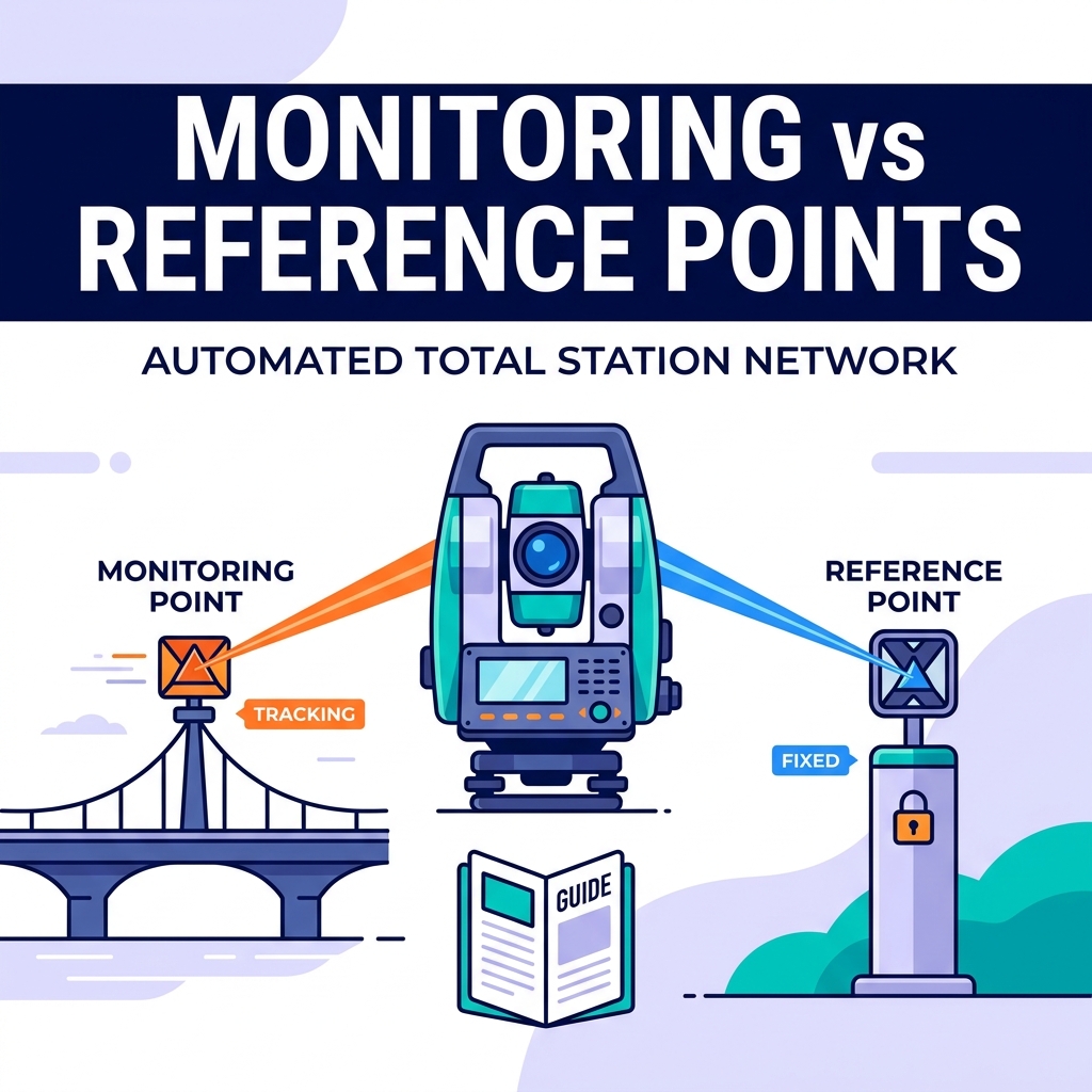 Otomatik Total Station Ağındaki İzleme Noktaları ve Referans Noktaları